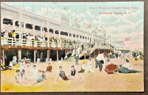 Rockaway Beach Long Island NY View of Beach at Steeplechase Park SHIPS FREE - Picture 1 of 2
