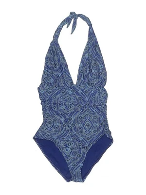 Traje de baño de una pieza azul marino antiguo para mujer M Foto 1 de 2