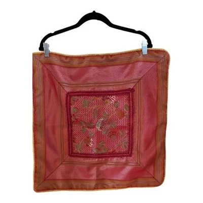 Waterford Zipper Closure Floral Pillow Covers (1 pair) 22 inch square EUC - Image 1 of 4