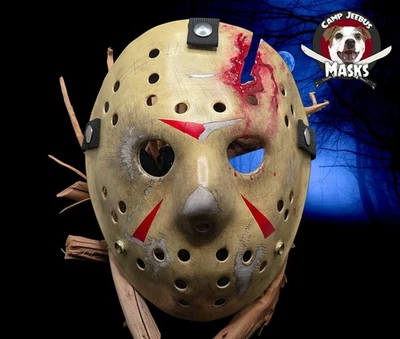 Friday the 13th Part 4 (IV) "Film Accurate" Hand painted Jason Hockey Mask - Image 1 of 4