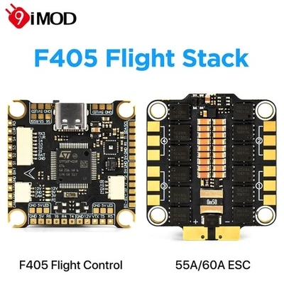 9IMOD F405 Flight Stack F405 Flight Control 55/60A ESC 30.5x30.5mm For FPV Drone - Image 1 of 4