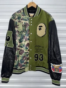 Size M Bape x Jeff Hamilton A Bathing Ape Leather Jacket ComplexCon Exclusive - Picture 1 of 13