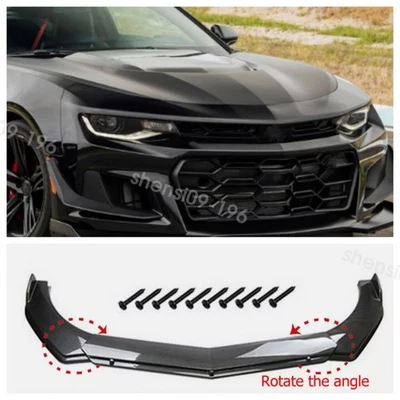Carbon Fiber Style Front Bumper Lip Chin Splitter For Chevrolet Camaro ZL1 LT LS Foto 1 de 4