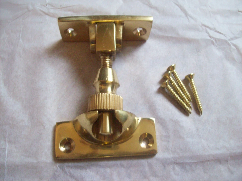 IRONMONGERY WORLD SUJETADOR DE MARCO TORNILLO VENTANA BRIGHTON PESADO LATÓN MACIZO