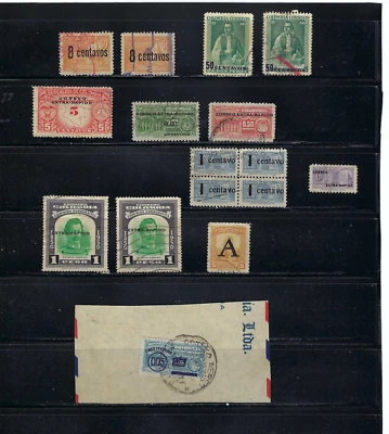'SURCHARGE. OVERPRINTED.  COLOMBIA-  1940-50s   frag cover  rare - Image 1 of 2