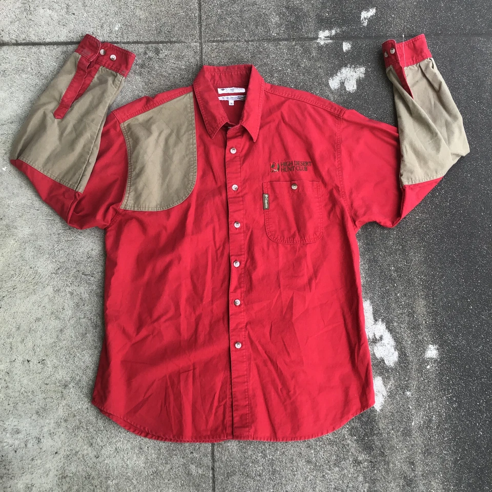 De Colección Columbia Caza Ropa Deportiva Hombres Mediana Camisa de Tiro Alto Desierto Caza Club Foto 1 de 4