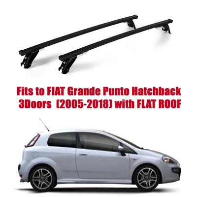 Barras portaequipajes de techo premium para FIAT Grande Punto 3 puertas (05-18) techo plano ST305/044M Foto 1 de 4