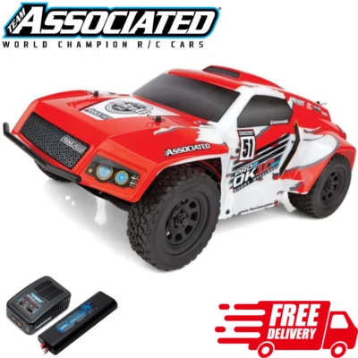 Team Associated Pro2 DK10SW 1/10 RC Dakar Rally Car Desert Buggy RTR LiPo Red - Image 1 of 4
