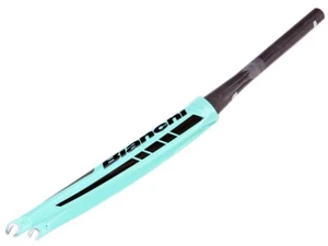 2018 Bianchi Intenso 1-1/8" to 1-1/2" Tapered Full Carbon Fork Gloss Celeste - Picture 1 of 8