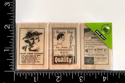 Hero Arts Smart Style LP173 Anúncios de Moda Anúncios Carimbo de Borracha Conjunto de 3 - Imagem 1 de 3