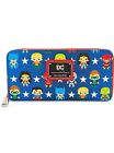 Nwot Loungefly Dc Wallet Zip Around Justice League Batman Superman Wonder Woman