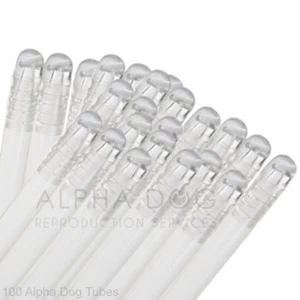 100 Alpha Dog Canine Premium Artificial Insemination Tubes / Rods Breeder Packs - Picture 1 of 7