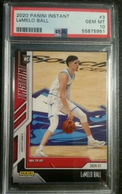 2020 LaMelo Ball PSA GEM MINT 10 Panini Instant  Rookie  Low POP.  2021 ROY!!!!! - Image 1 of 2
