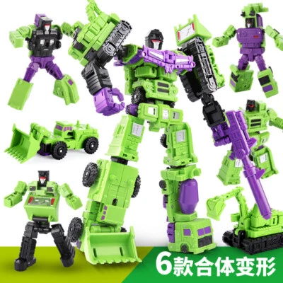 Devastator Constructicons Combiner 6pcs in 1 construction vehicles Transforming - Image 1 of 4