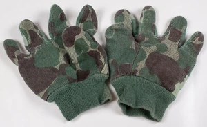 Vintage Duck "Bape" Camo Hunting Gloves Size Extra Small / Small - Picture 1 of 7