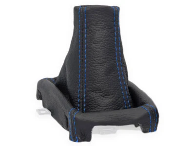 FOR TOYOTA C-HR 16-23 AUTOMATIC GEAR SHIFT BOOT GAITER LEATHER STITCHING BLUE - Image 1 of 4