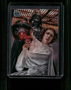 2024 Topps Cromo Star Wars Galaxia Darth Vader Y Princesa Leia Refractor #2 - Imagen 1 de 2