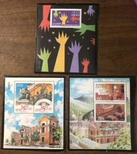 Chile Stamp 999a 1029a 1034c Souvenir Sheets Mint Never Hinged - Picture 1 of 4