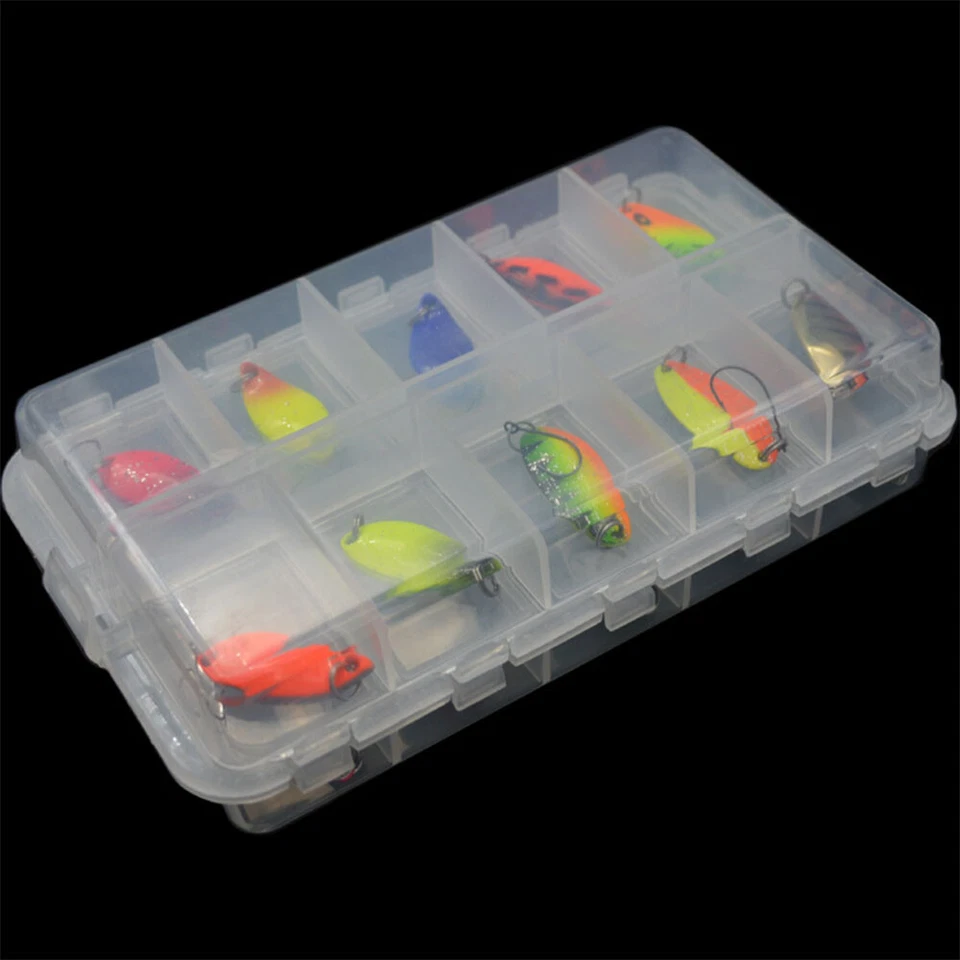 20x Angelköder Spinner Köder Set Forellen Angelköder Bassköder mit Tackle Boxen - Bild 1 von 4