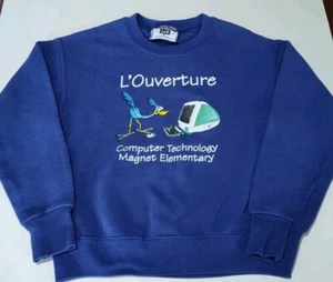 Vtg Y2K LEE Road Runner KIDS SMALL Sweatshirt SEE MEASUREMENTS - Picture 1 of 7