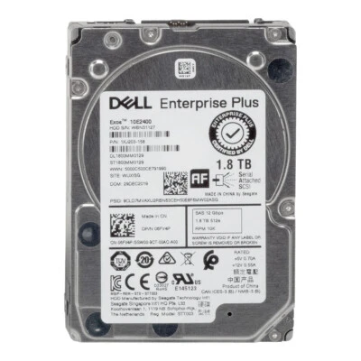 Compellent Dell 1.8TB SAS12 10K 2.5" enterprise Hdd 6FV4P 06FV4P ST1800MM0129 - Image 1 of 3