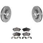 For Mercedes-Benz C250 Coupe Front Disc Brake Rotors And Semi-Metallic Pads Kit 