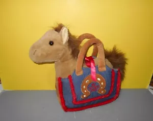 12" Goffa International Soft Stuffed Plush My Lovely Pony in Carry Purse Pouch - Picture 1 of 3