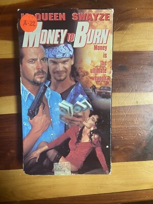 Rare! Money To Burn VHS 1993 Video McQueen Swayze Action Movie - Image 1 of 3