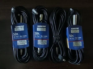 250' of Shure XLR Cables: Four 50' + Two 25' Hi-Flex Mic Cables - Picture 1 of 7
