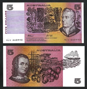 Australia 5 Dollars 1991, UNC, P-44g, Sign Fraser - Cole - Picture 1 of 3