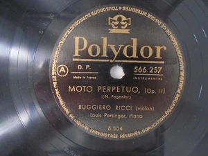RUGGIERO Ricci Violin French Polydor 566257 Moto Perpetuo Op II E- - Imagen 1 de 2