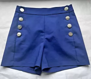 Tommy Hilfiger Women's Shorts Navy Blue Nautical Captain Gold Buttons size XS - Picture 1 of 7