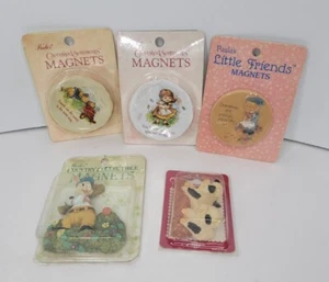 Vintage Magnets Paula's Cherished Sentiment Mini Plates, 3D Pigs, Lot Of 5 - Picture 1 of 17
