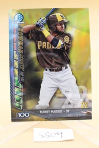 2017 Bowman Chrome Scouts Top 100 Refractors #BTP22 Manny Margot /50 NM+ - Picture 1 of 2