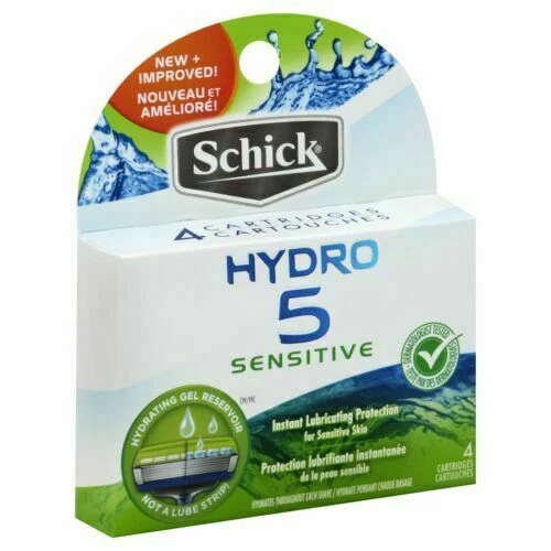 Schick 01560 Hydro 5 Sensitive Refill Razor Blades - 4 Pieces