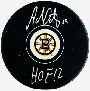 Adam Oates HOF 12 Autographed Boston Bruins Puck (JSA) - Picture 1 of 2