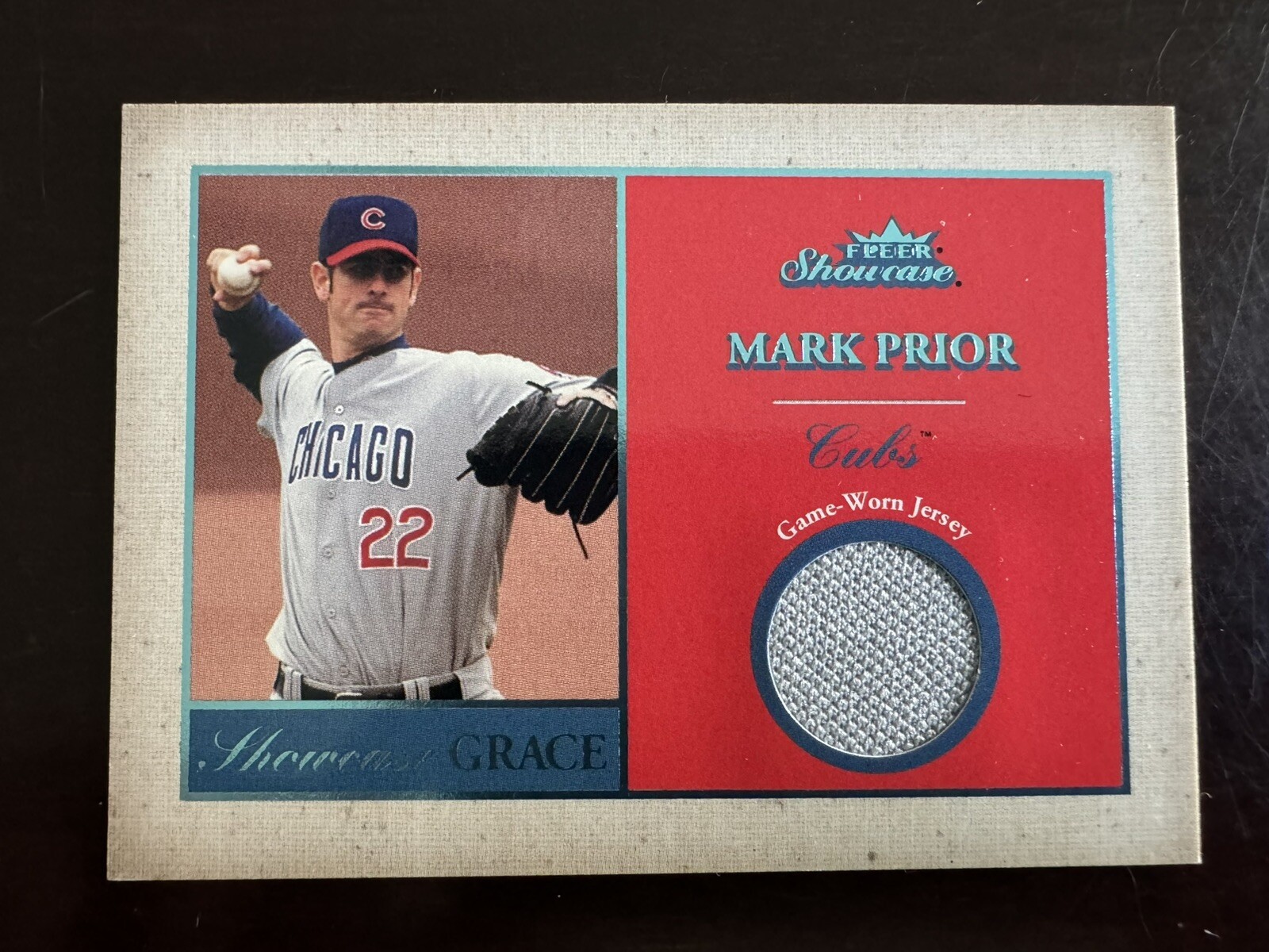 2004 Fleer Showcase Showcase Grace Relic MARK PRIOR Jersey  Cubs