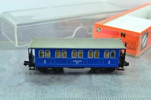 Arnold 3051 4 Axle Prussian Passenger Car Frankfurt Blue N Scale - Picture 1 of 5