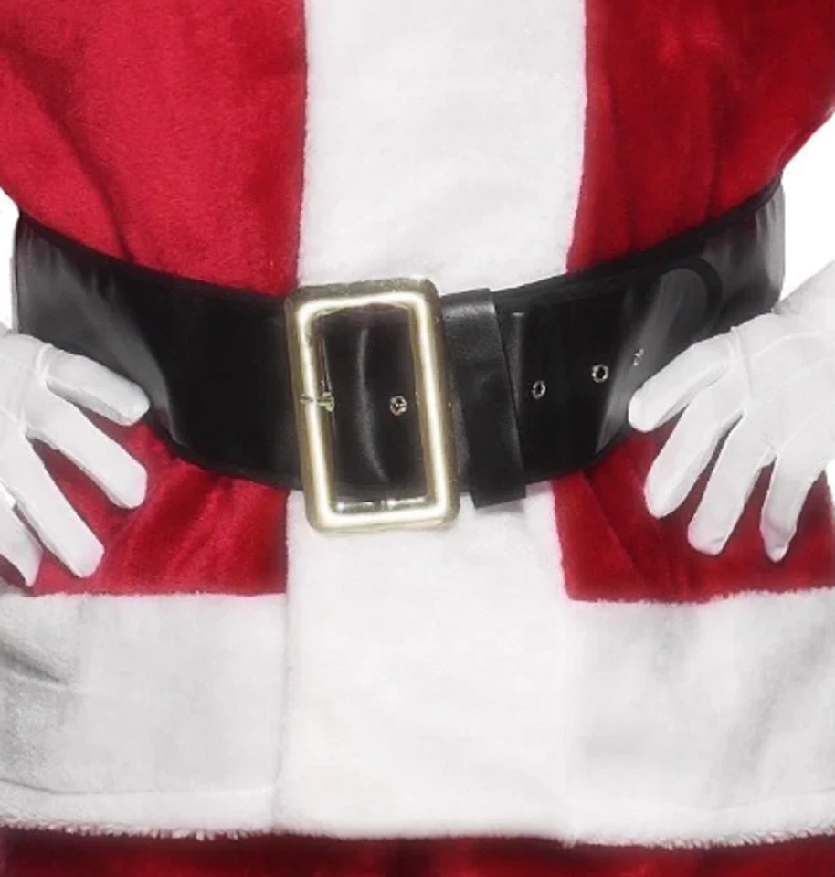 Cinto de luxo Papai Noel com fivela de ouro fantasia vestido acessório de Natal pai - Imagem 1 de 1