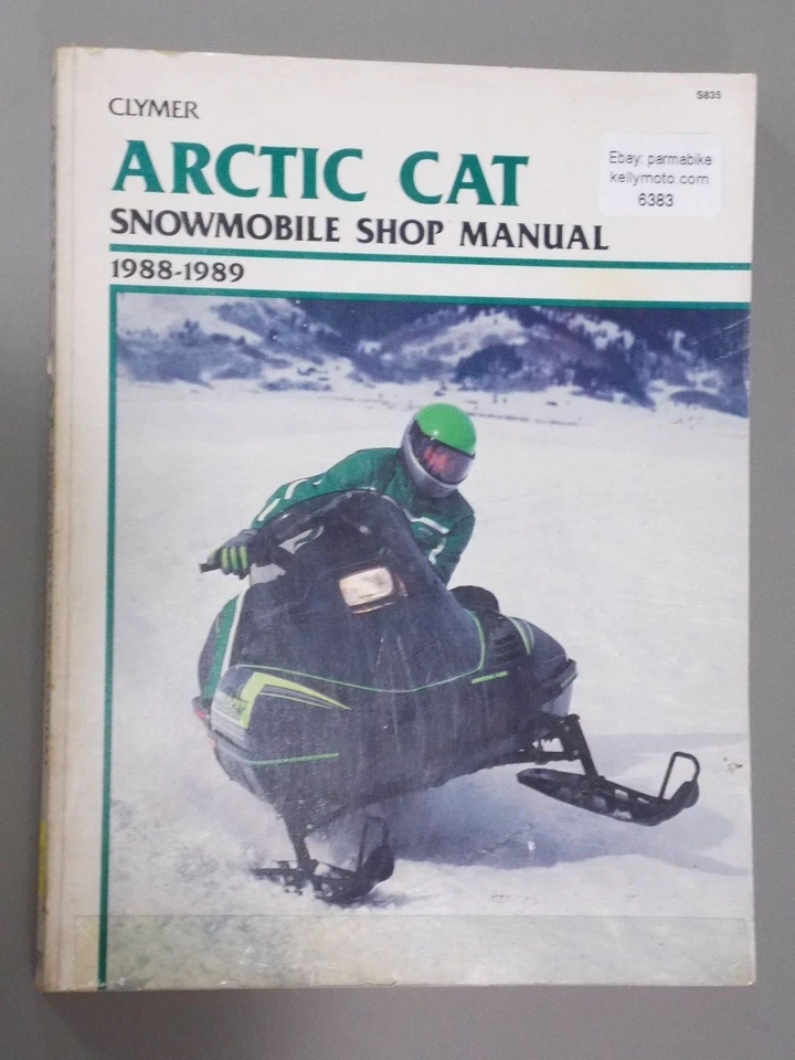 Manual Clymer Arctic Cat Snowmobile #S835 Wild Cat 650 El Tigre Ext 1988 1989 - Imagen 1 de 1