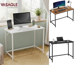 VASAGLE Schreibtisch Computertisch Bürotisch für Arbeitszimmer schwarz 80-120 cm - Bild 1 von 34