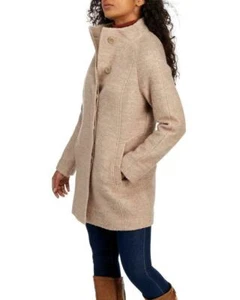 NEW ANNE KLEIN BEIGE WOOL COAT SIZE L $280 - Picture 1 of 3