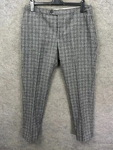 Thom Sweeney Trousers Mens 36 Grey Plaid Wool Suit Pant Bottoms Made In Italy - Picture 1 of 12
