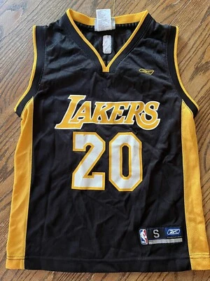 GARY PAYTON Los Angeles LAKERS Black Basketball Reebok Youth Small Jersey NBA - Image 1 of 4