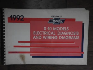 1992 CHEVROLET S-10 ELECTRICAL DIAGNOSIS AND WIRING DIAGRAMS ST 369-92 EDD - Picture 1 of 2