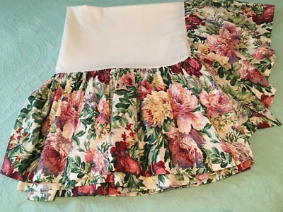  Falda Cama Floral Hecha a Medida Queen Polvo Volantes Colores Vibrantes HERMOSA Foto 1 de 4