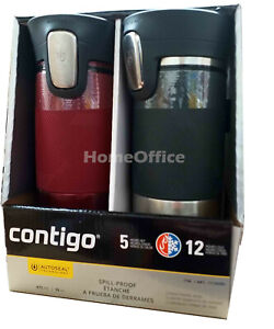 2 x Contigo Autoseal Thermal Travel Mugs 16oz / 473ml  New