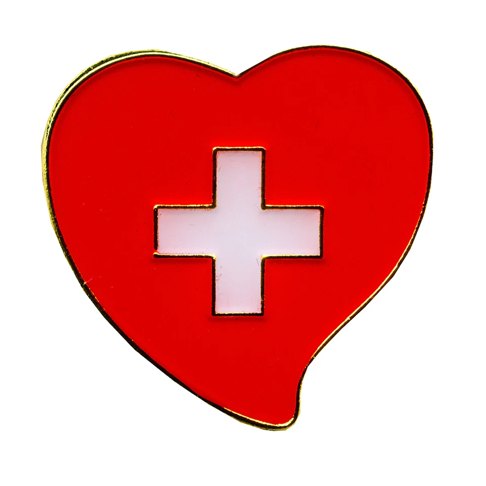 Schweiz Herz Switzerland Heart Bern EU Symbol Metall Button Pin Anstecker 0707 - Bild 1 von 1