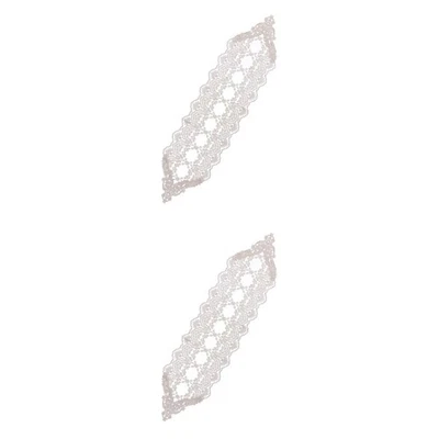  2 stücke Europäischen Stil Spitze Tischdecke Blumenmuster Tischdecke Home - Bild 1 von 4