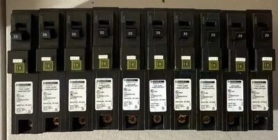 10PCS SQUARE D HOMELINE HOM120PCAFI HOM120PCAFIC 20A AFCI PLUG ON NEUTRAL - Image 1 of 2